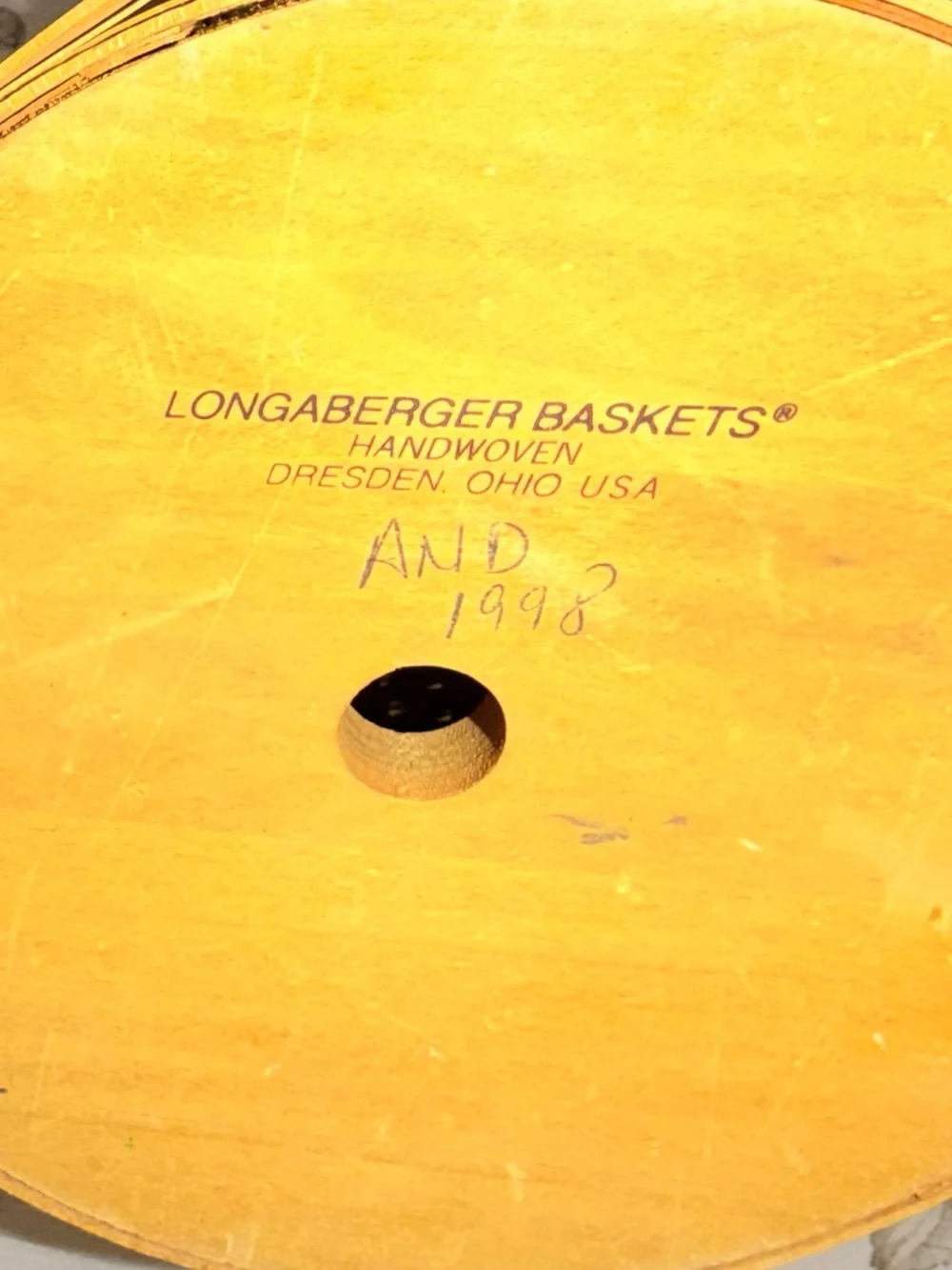 Longaberger Umbrella Basket Classic Basket/Protector Large 10rd x 17.5h
